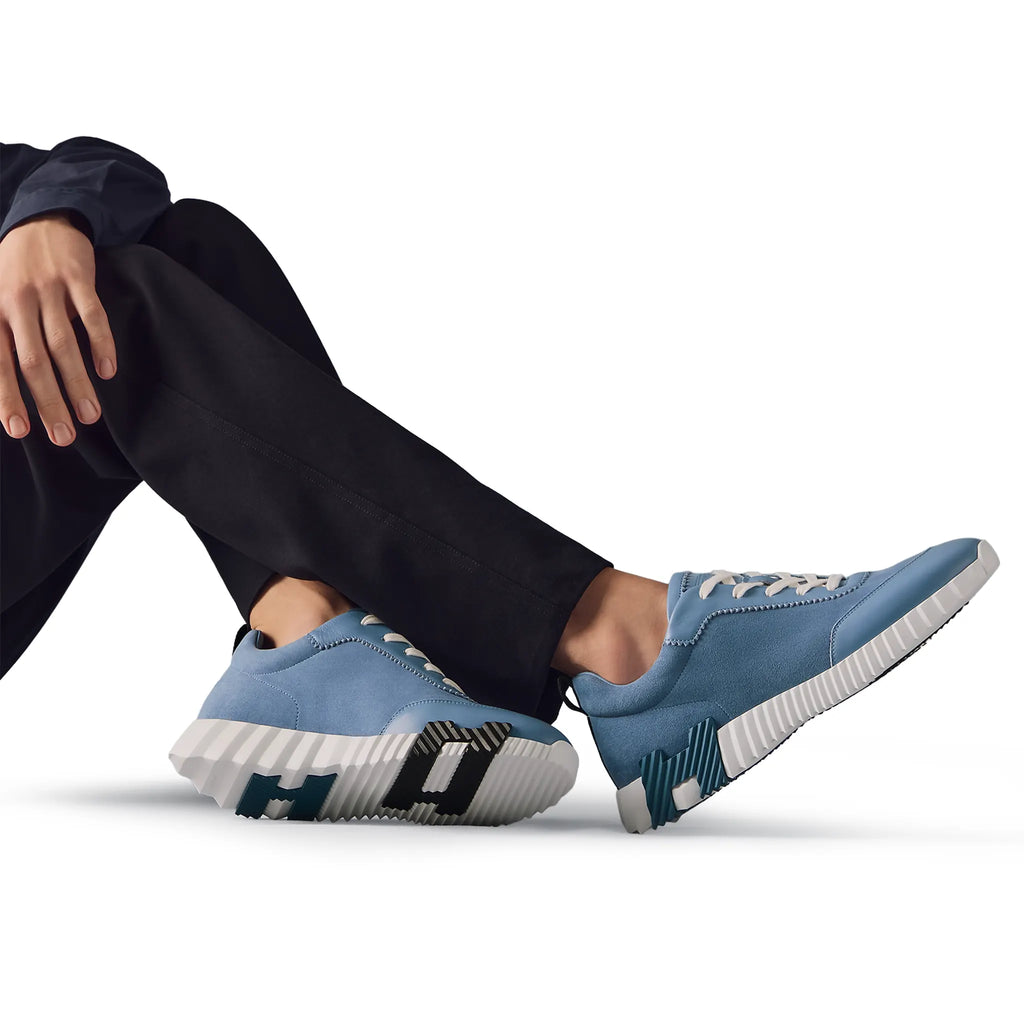 Hermes Paris Hermès Paris Bouncing Calf Sneaker Blue Jeans