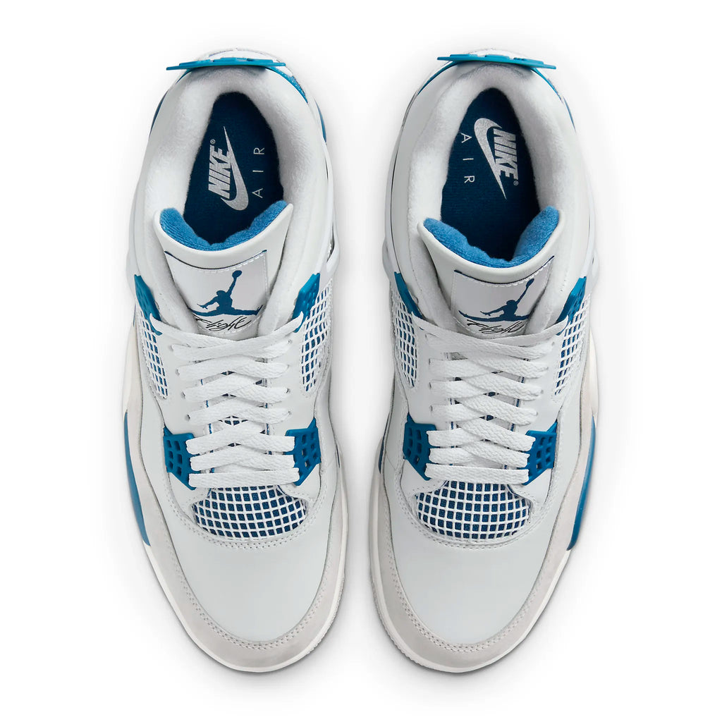 Air Jordan 4 Retro Military Blue Sneakers - White