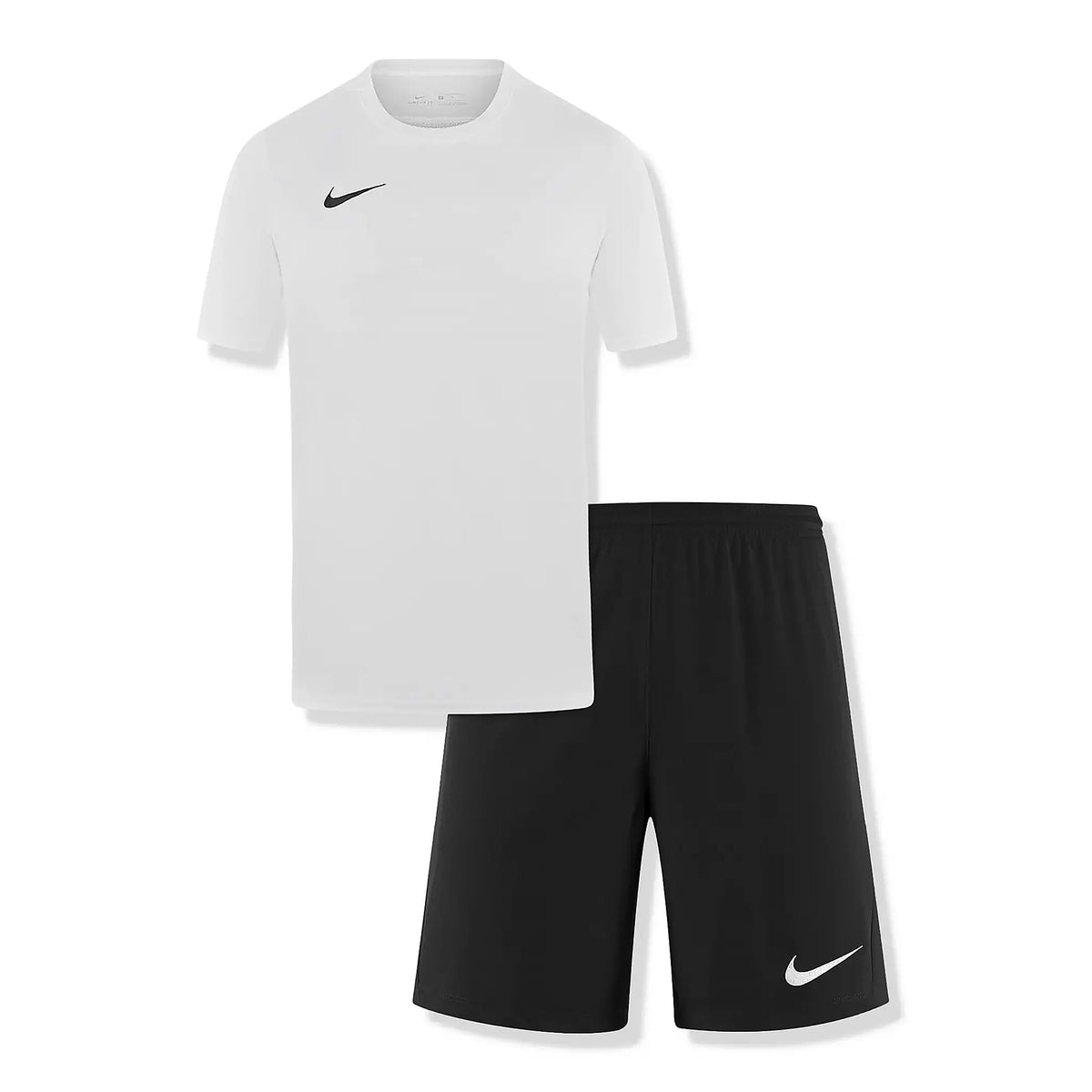 Nike Dri-FIT Park III White Black T-Shirt & Shorts