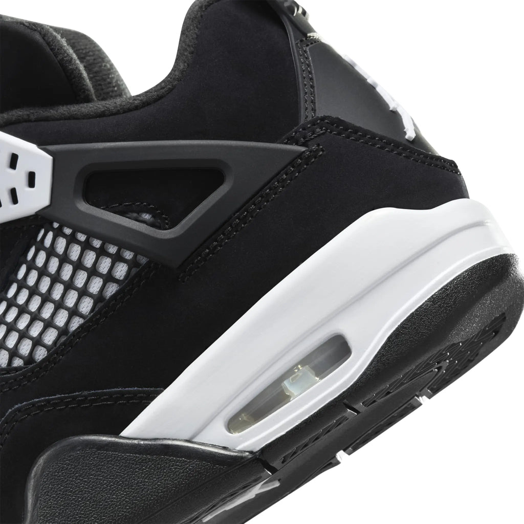 Air Jordan 4 Retro White Thunder (GS) Sneakers - Black