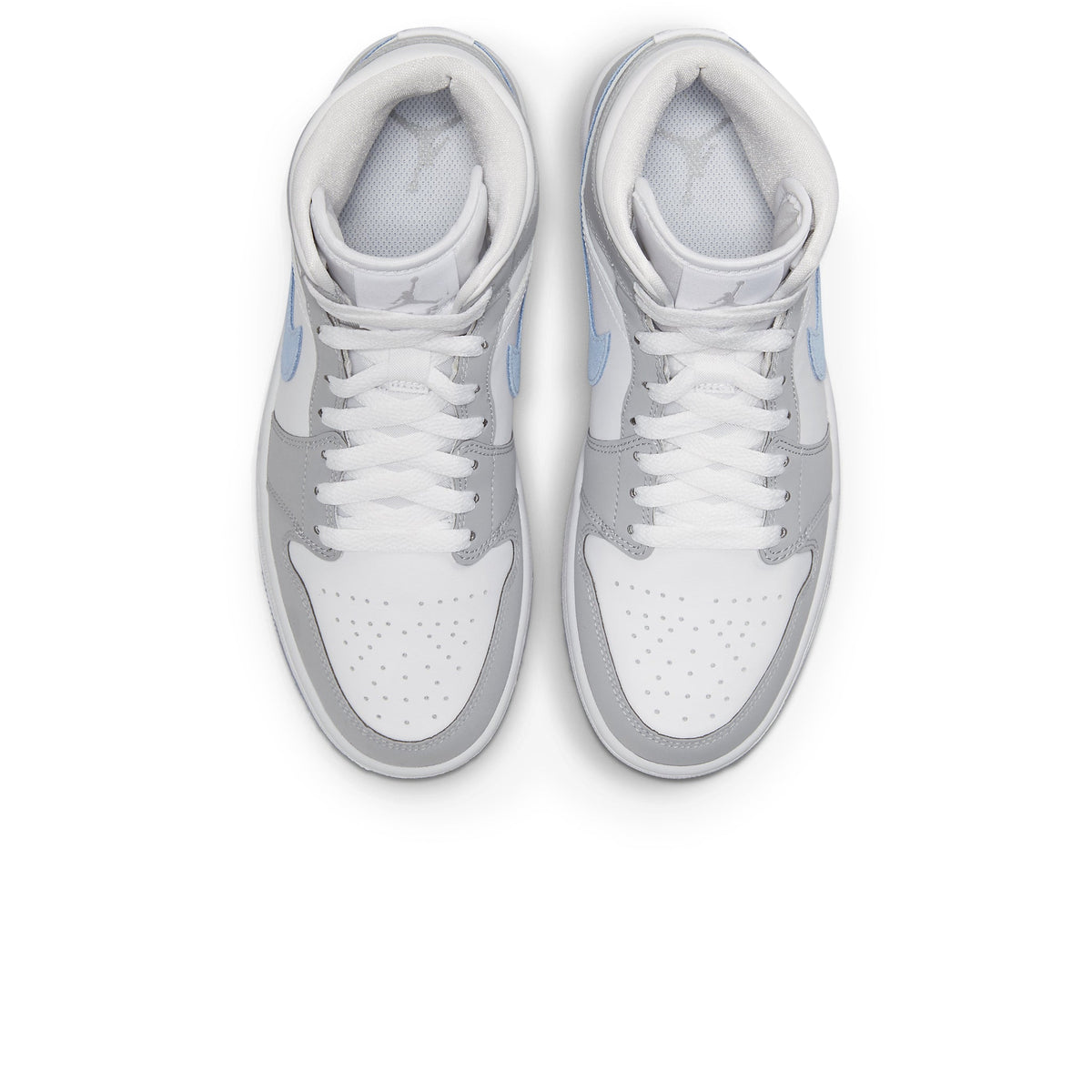 Air Jordan 1 Mid Wolf Grey Blue - Women's Sneakers