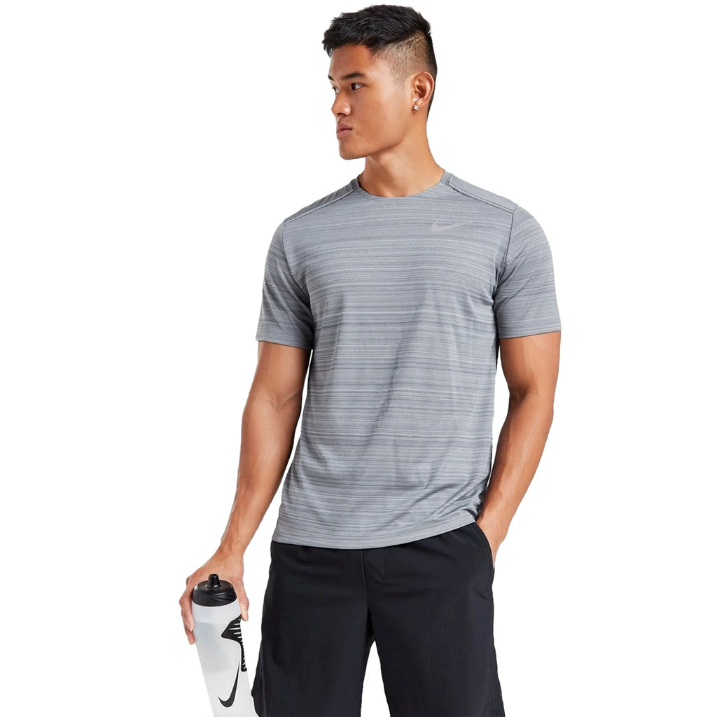 Nike Dri-FIT 1.0 Grey Miler Running T-Shirt