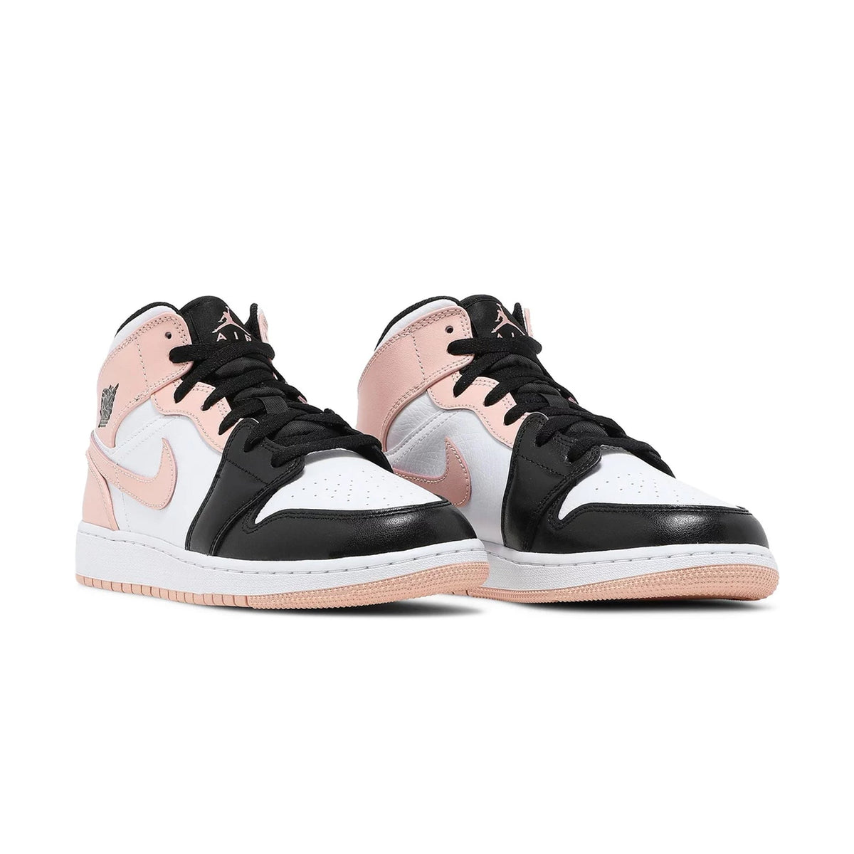 Air Jordan 1 Mid Crimson Tint Toe (GS) Sneakers - Orange
