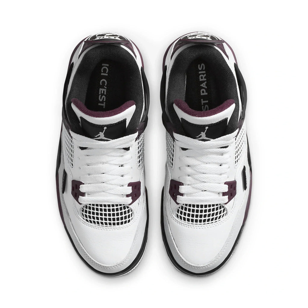 Paris Saint-Germain x Air Jordan 4 Retro Bordeaux (GS) Sneakers - White