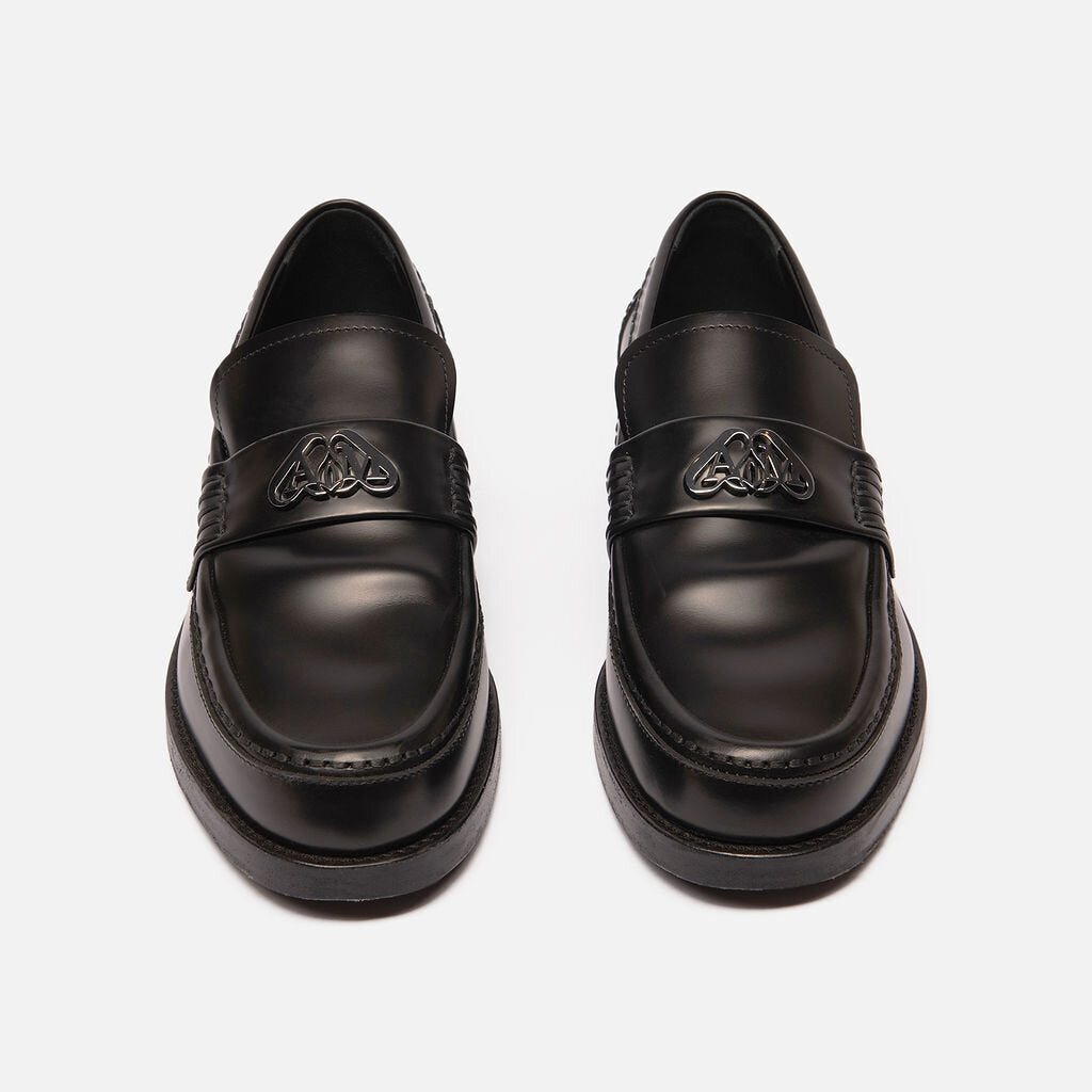 Alexander McQueen Black Leather Loafers