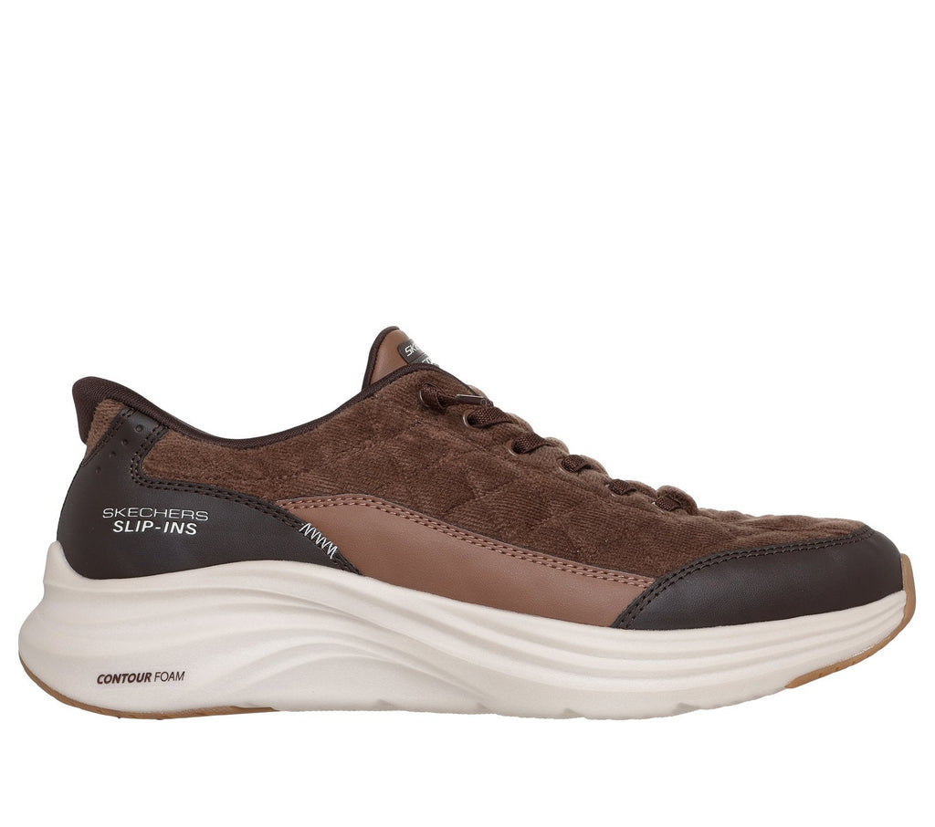 Skechers Slip-ins: Contour Foam - Cozy Fit Cordelux, BROWN