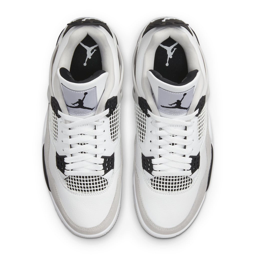 Air Jordan 4 Retro Military Black Sneakers - White